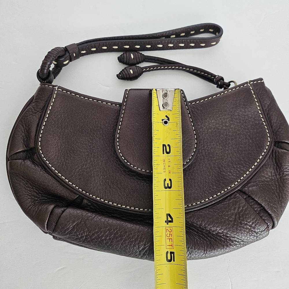 Cole Haan Wristlet Soft Brown Leather 9X5 mirror preppy - Picture 5 of 5